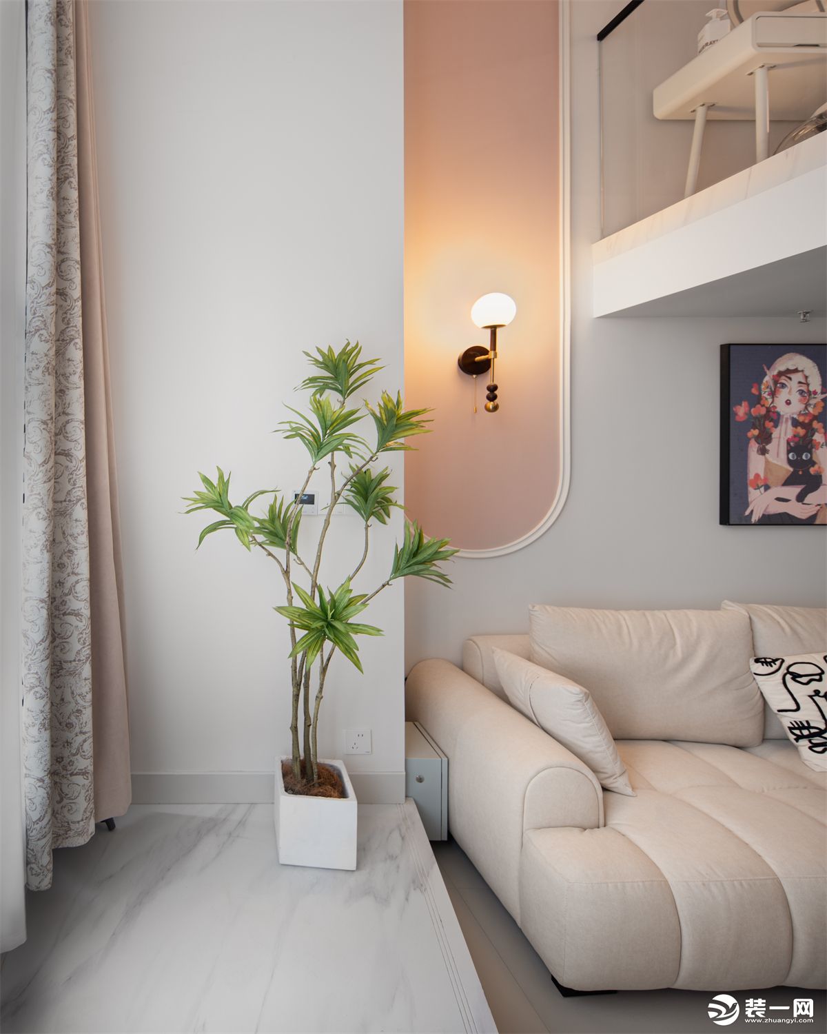 【武漢山水人家裝飾】龍湖清能·天奕20平奶油風(fēng)loft